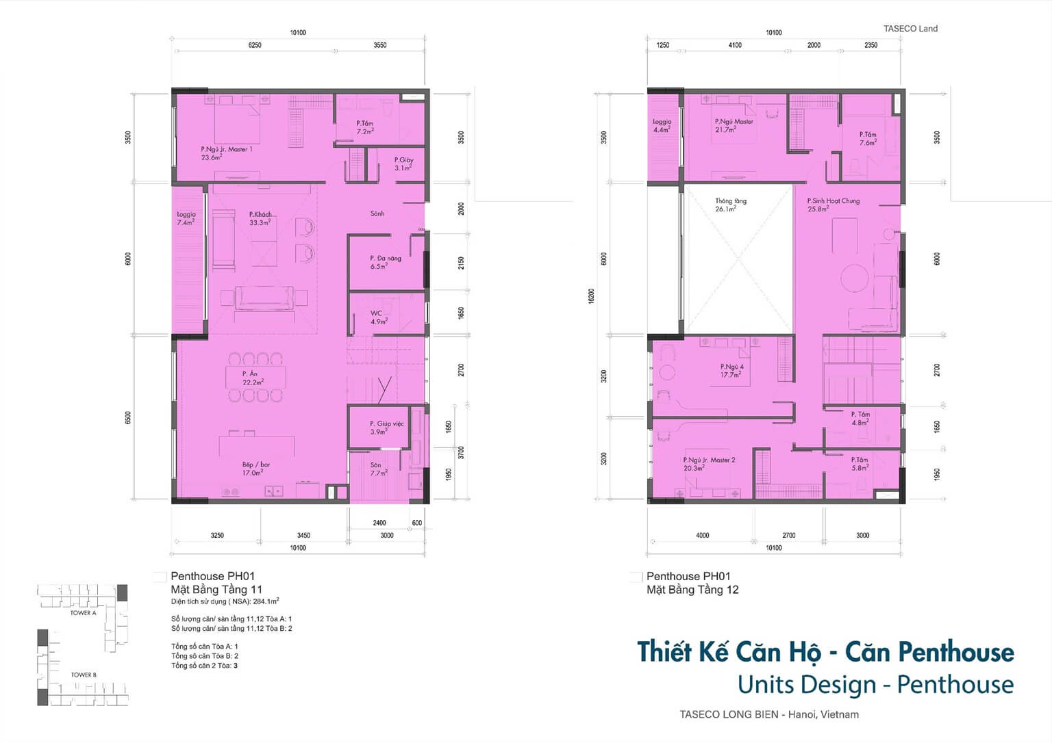 thiết kế căn hộ penthouse long biên central