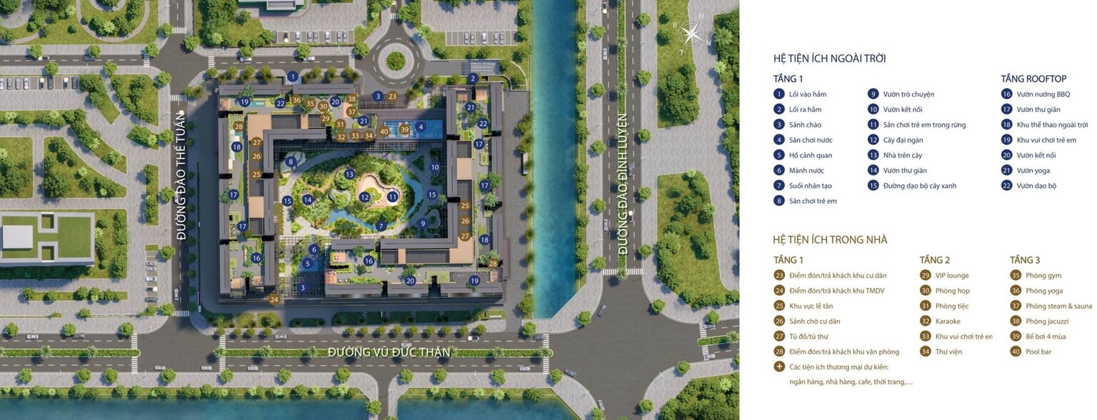 tiện ích dự án long biên central việt hưng