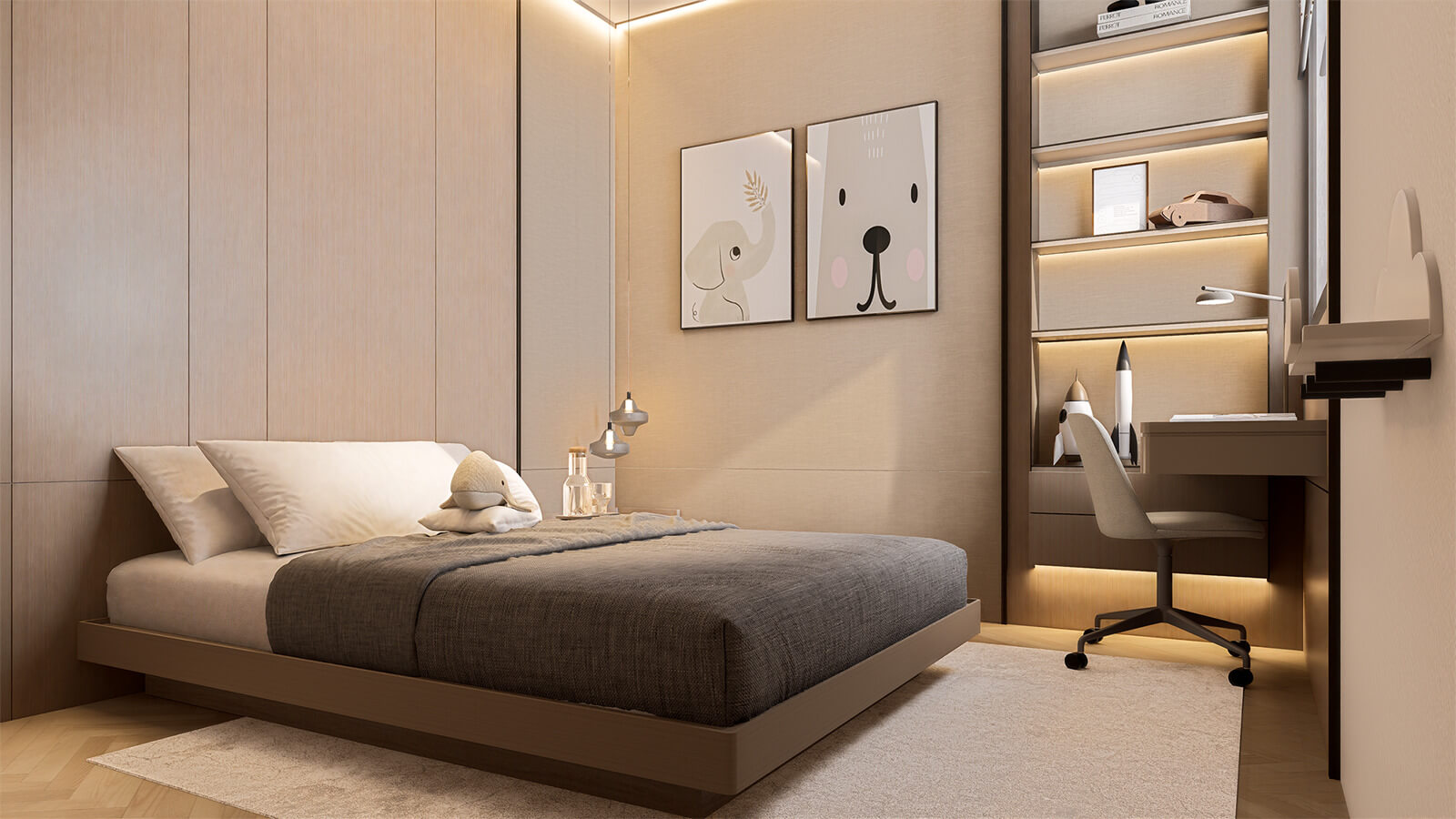 Nội thất căn hộ 2 phòng ngủ Long Biên Central