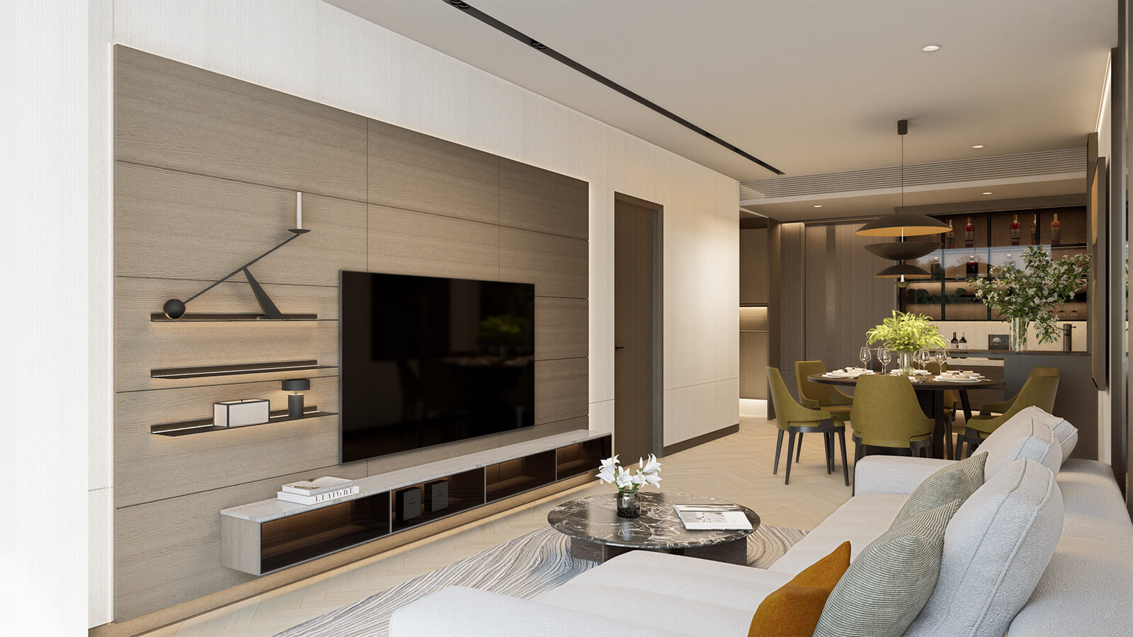 nội thất căn hộ 3 phòng ngủ dự án long biên central