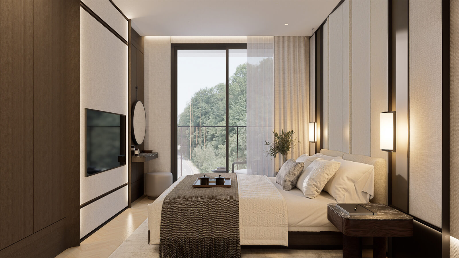nội thất căn hộ 3 phòng ngủ dự án long biên central