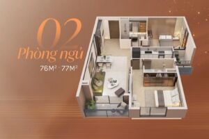 Thiết kế căn hộ 2 phòng ngủ Long Biên Central