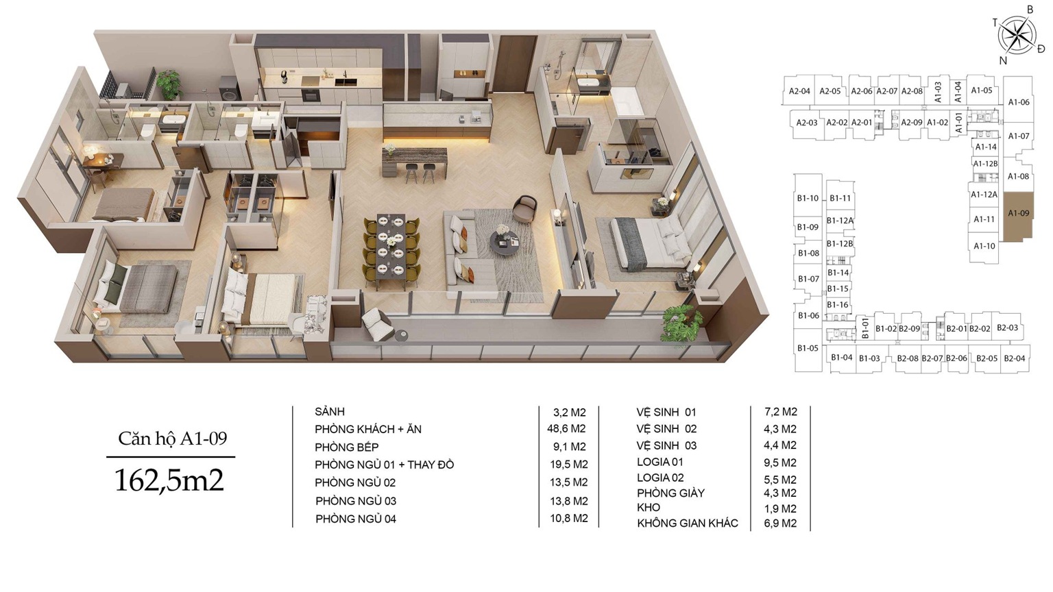 thiết kế căn hộ long biên central việt hưng