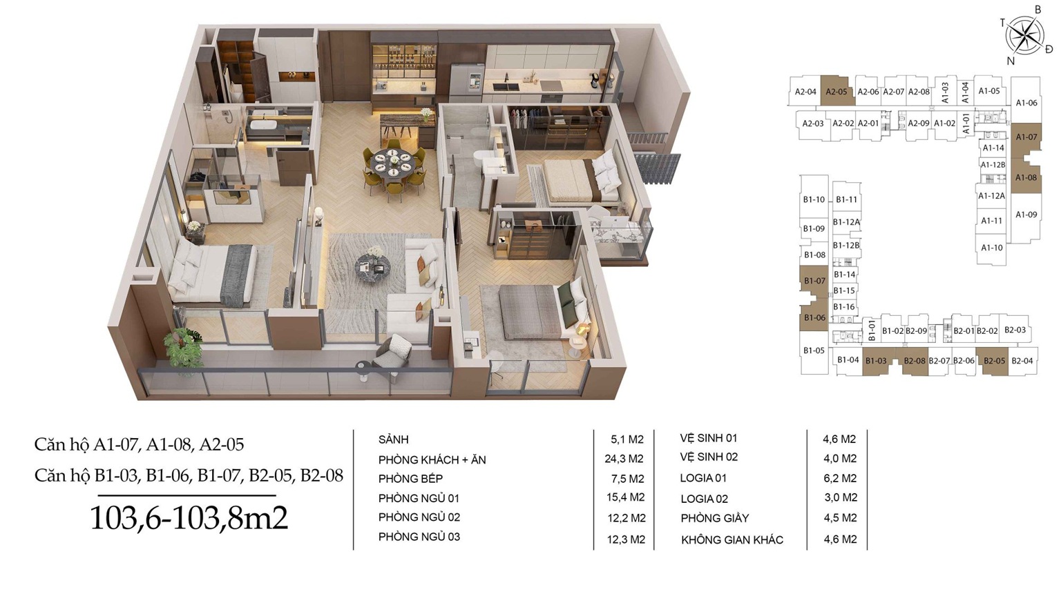 thiết kế căn hộ long biên central việt hưng