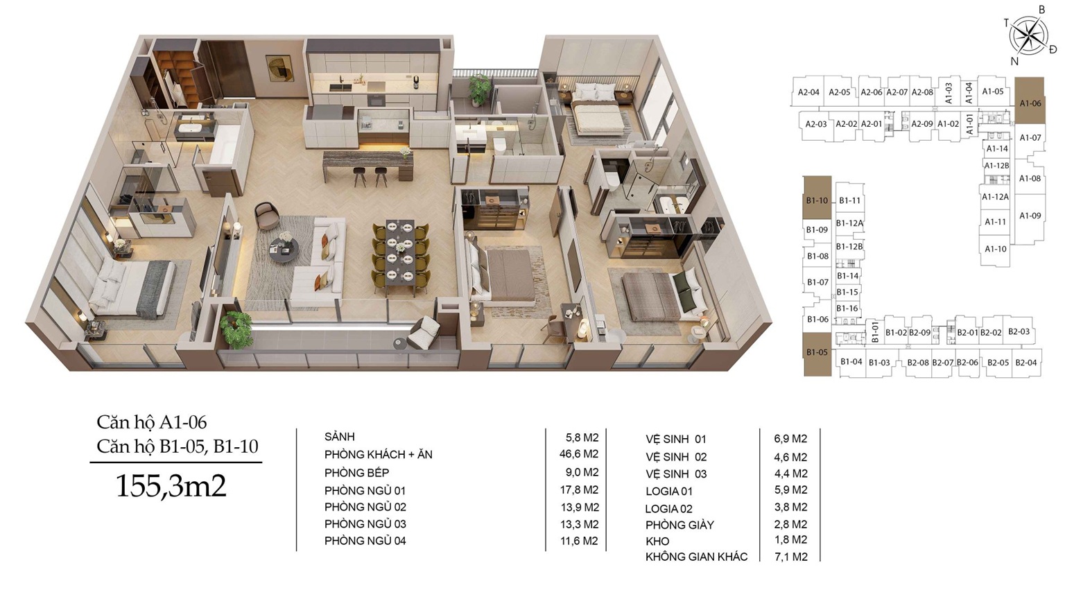 thiết kế căn hộ long biên central việt hưng